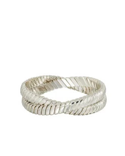 The Double Cobra Bracelet in Silver