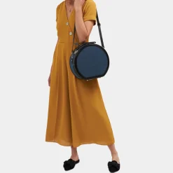 The Editor in Navy Hatbox Small