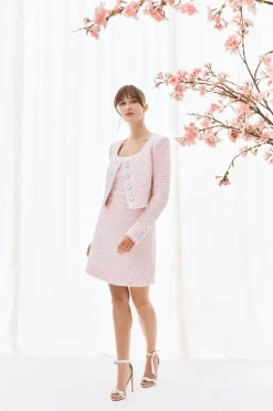 The Ella Skirt in Pink & White