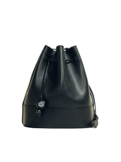 The Extra Large Drawstring in Black Nappa