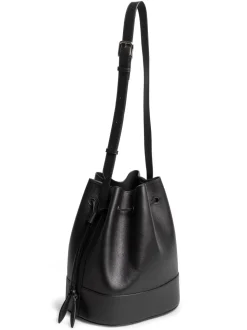 The Extra Large Drawstring in Black Nappa