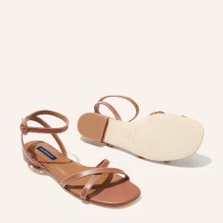 The Flat Sandal in Saddle Calf