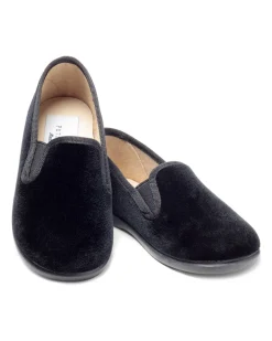 The Gable, Black Velvet Slipper