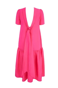 The Garland Dress Hot Pink
