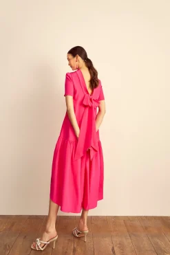 The Garland Dress Hot Pink
