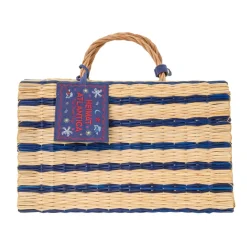 The Grand Tour Collection Beach Basket in Blue