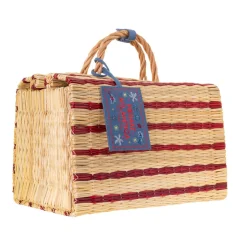 The Grand Tour Collection Beach Basket in Red