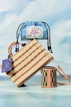 The Grand Tour Collection Beach Basket in Mustard