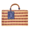 The Grand Tour Collection Beach Basket in Burgundy