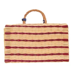 The Grand Tour Collection Beach Basket in Burgundy