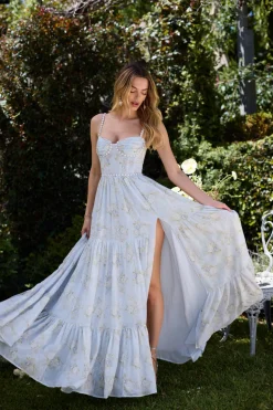 The Gwen Dress in Victorian Blue Roses