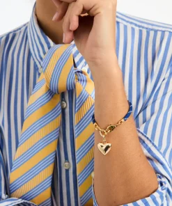 The Happy Cord Charm Bracelet in Blue