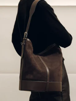 The Hobo in Dark Brown Suede