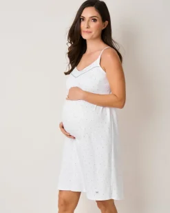 The Hospital Stay Luxe Set in Light Heather Grey & Grey Stars