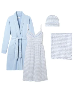 The Hospital Stay Luxe Set in Periwinkle & La Mer