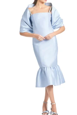 The Hug Shawl in Glacial Blue