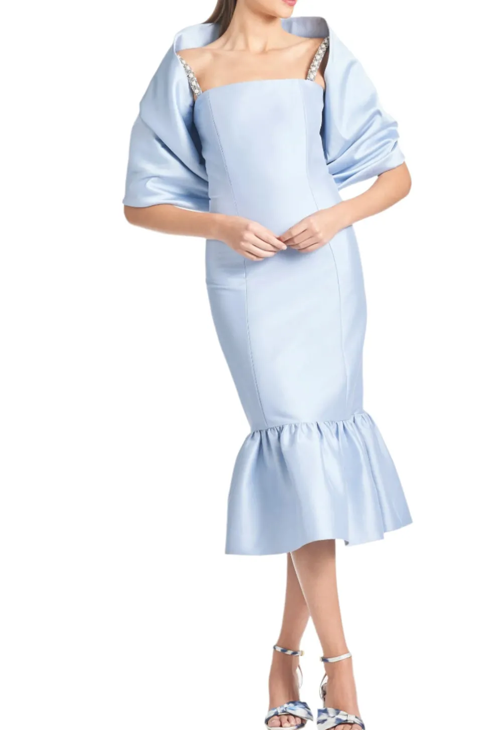 The Hug Shawl in Glacial Blue