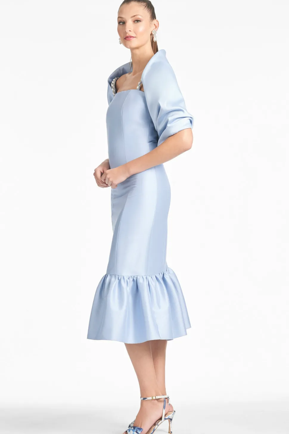 The Hug Shawl in Glacial Blue