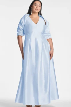 The Hug Shawl in Glacial Blue