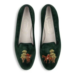 The Hunt Evergreen Velvet Slipper