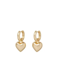 The Itsy Bitsy Heart Earrings in Gold