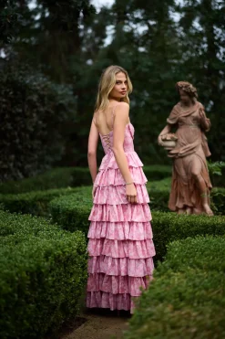 The Josephine Dress in Pink Peony Print