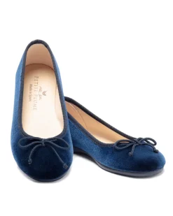 The Juliette Ballet Slipper in Navy Velvet
