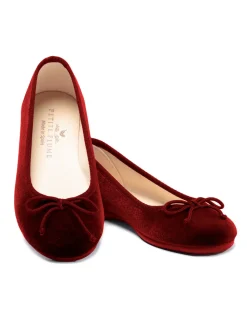 The Juliette Ballet Slipper in Bordeaux Velvet
