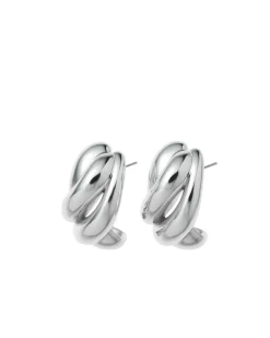 The Knot Earrings in Silver