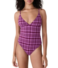 The Lanikai One Piece in Crocus Plaid