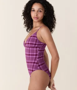 The Lanikai One Piece in Crocus Plaid