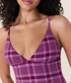 The Lanikai One Piece in Crocus Plaid