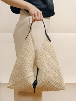 The Large Origami in Black & Natural Fiber