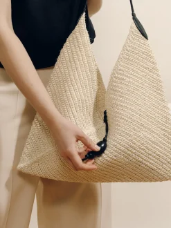 The Large Origami in Black & Natural Fiber