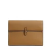 The Large Soft Clutch in Camel Nappa