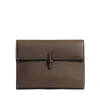 The Large Soft Clutch in Dark Brown Nappa