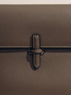 The Large Soft Clutch in Dark Brown Nappa