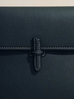 The Large Soft Clutch in Black Nappa