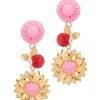 The Limoncello Earrings in Bubble Pink and Ruby