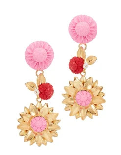 The Limoncello Earrings in Bubble Pink and Ruby