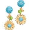 The Limoncello Earrings in Turquoise and Peridot
