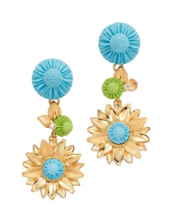 The Limoncello Earrings in Turquoise and Peridot