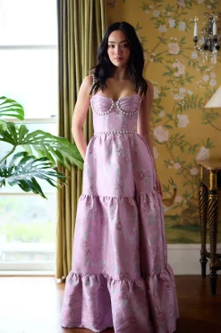 The Lucetta Dress in Orchid Baroque Floral