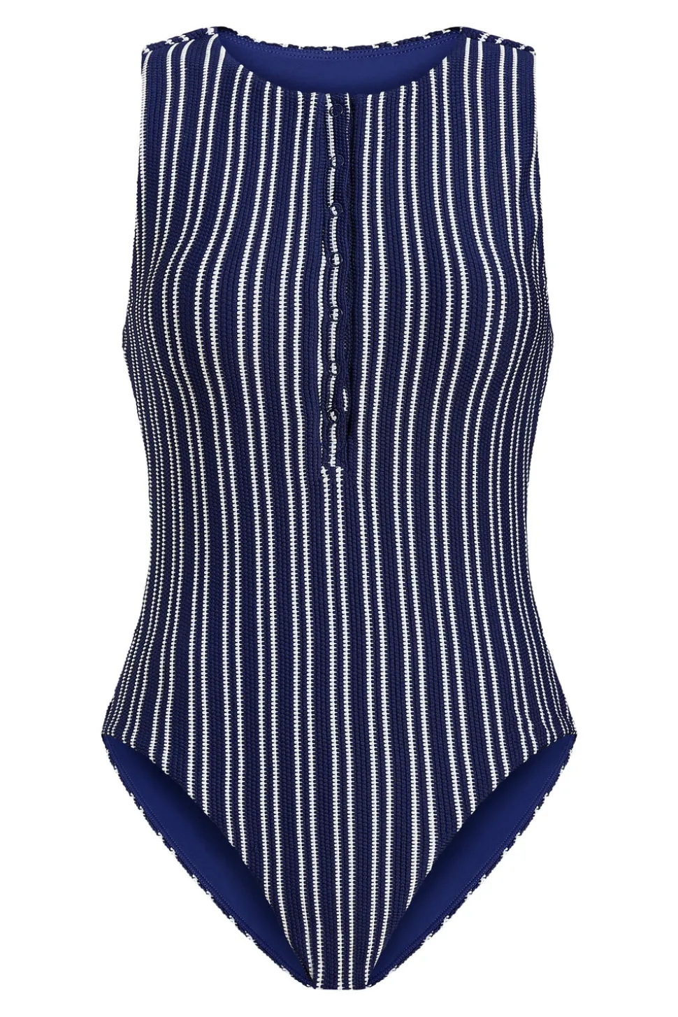 The Malibu One Piece Textured Stripe in Nautical