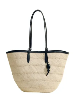 The Medium Basket in Black Natural Fiber