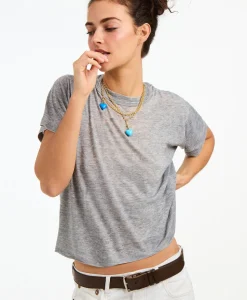 The Mini Puffy Heart Necklace in Turquoise