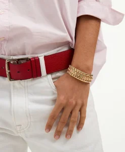 The Mini Square Stud Bracelet in Gold