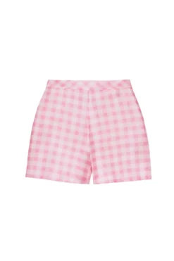 The Mona Short in Pink & White