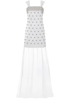 The Ness Mini Dress with Detachable Train and Straps