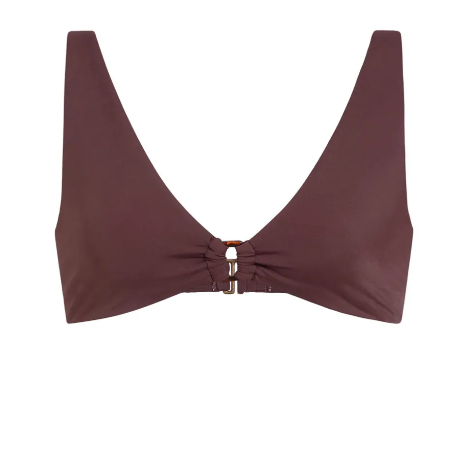 The Nora Bikini Top in Mink